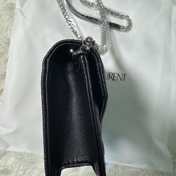 YSL Monogramme Quilted Leather Wallet on a Chain - Picture 3 of 6
